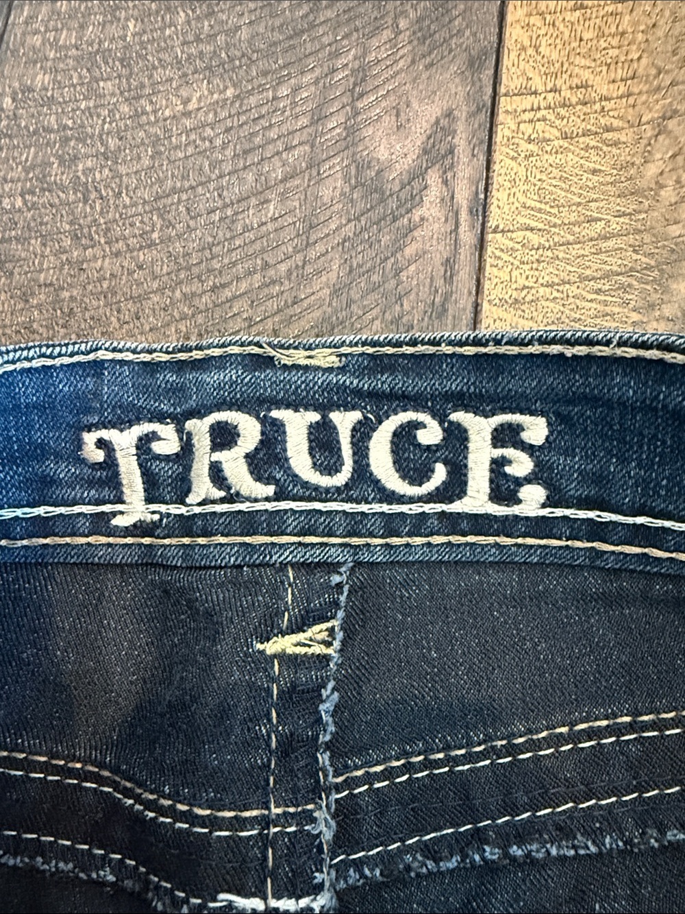 Truce Junior’s Denim Bermuda Shorts in Dark Blue - Picture 2 of 6